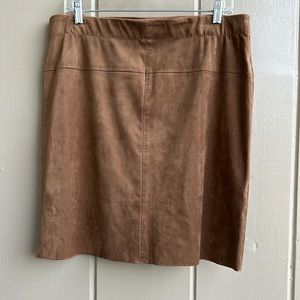Max Edition Faux Suede Brown Skirt_Size XLP